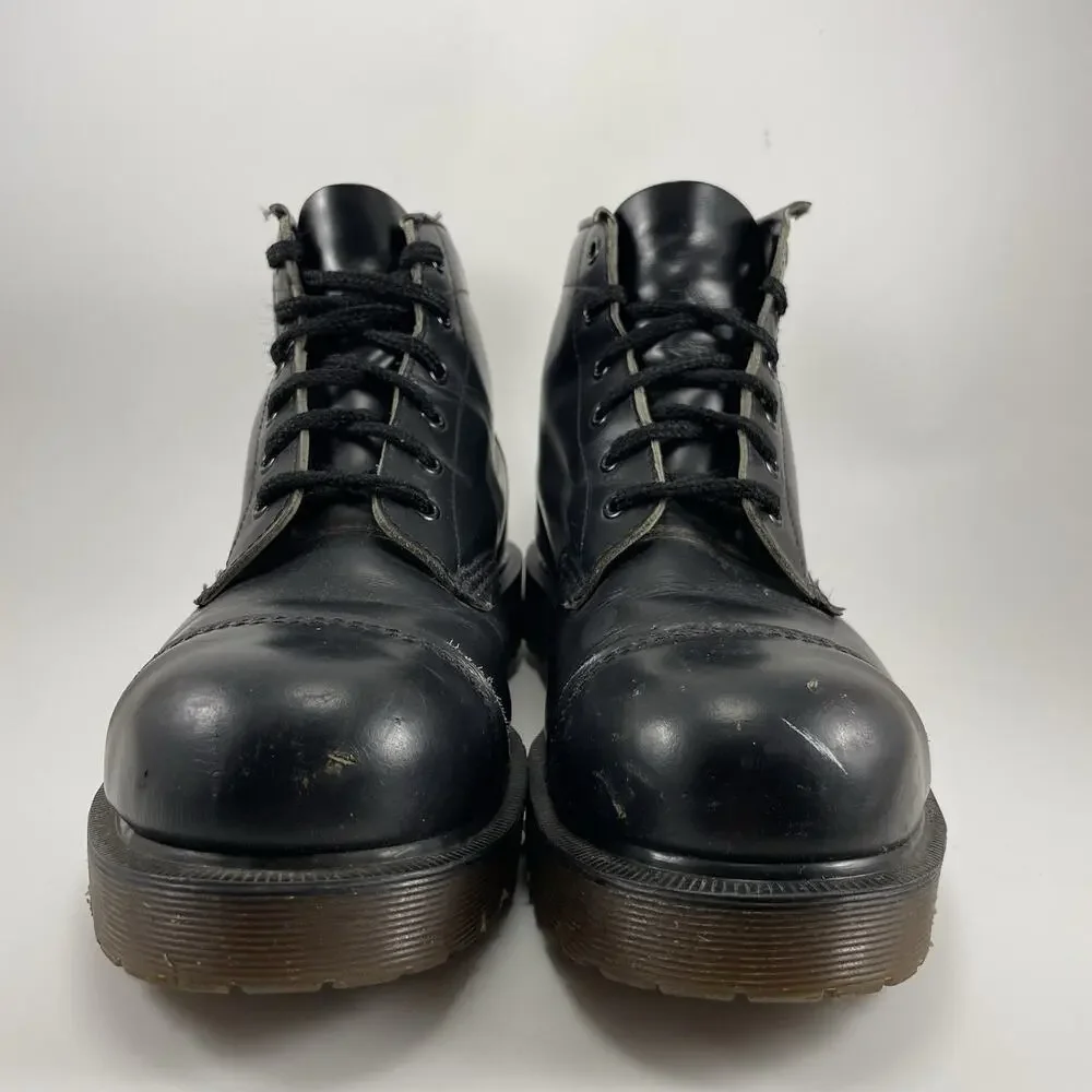 Dr. Martens Bex Toe Cap Mens Size 9, 8 UK Black Leather Boots England Steel Toe